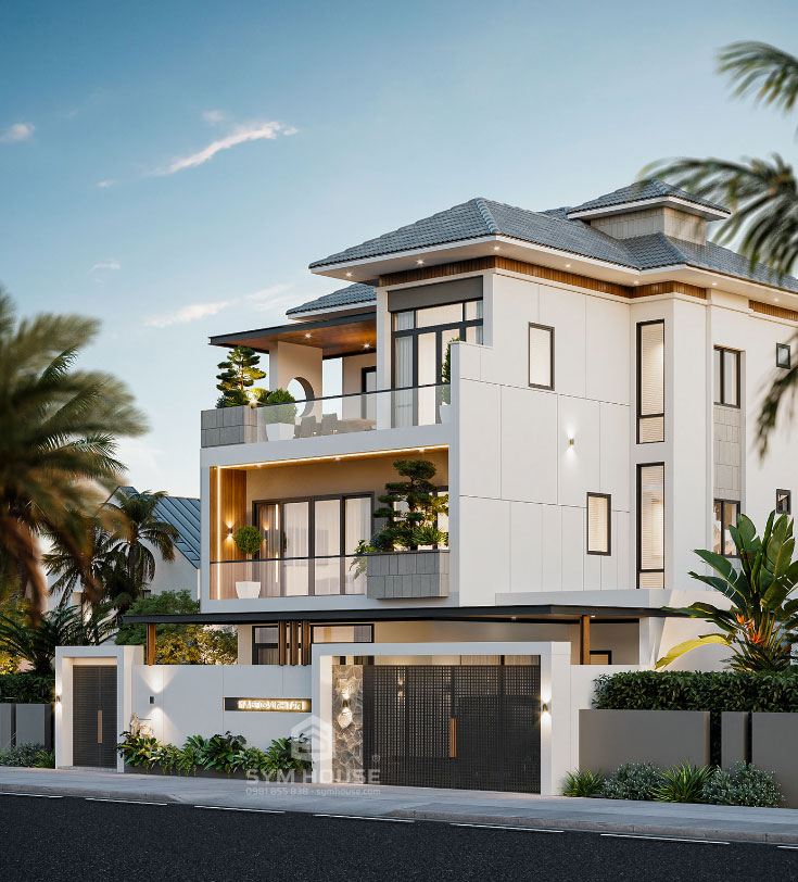 Anh’s Villa – Biệt thự 2 tầng mái Nhật tại Hà Nam hài hòa nét…
