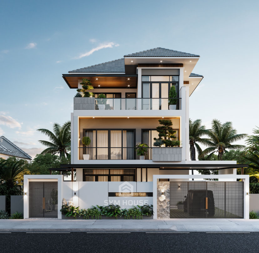 Anh’s Villa – Biệt thự 2 tầng mái Nhật tại Hà Nam hài hòa nét…